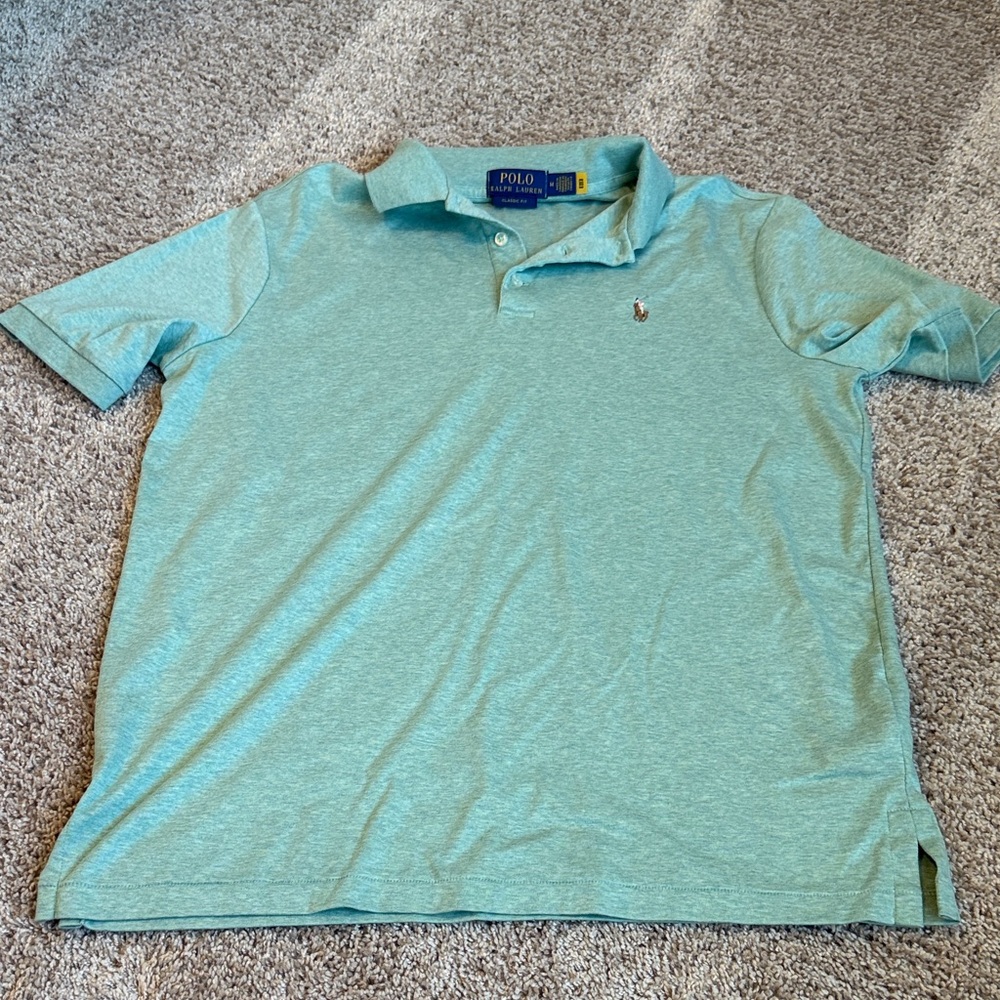 Polo by Ralph Lauren Men's Light Green Polo Shirt